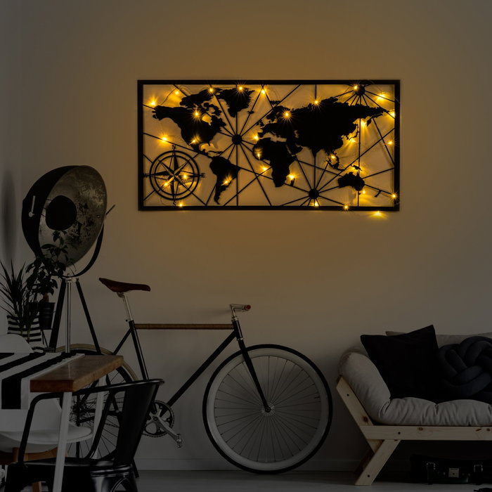 Wallity World Map Led 452 Negro Wallity World Map Led 452 Negro